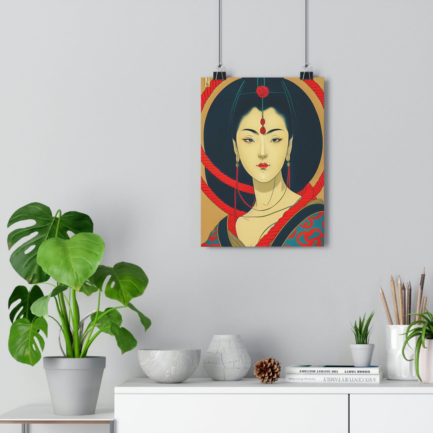 Giclée Art Print - Bondage Poster Art - Shibari - Rope Art - Japan Art - Kunstdruck - Feminine Japan Wandkunst - Wohnzimmerdrucke