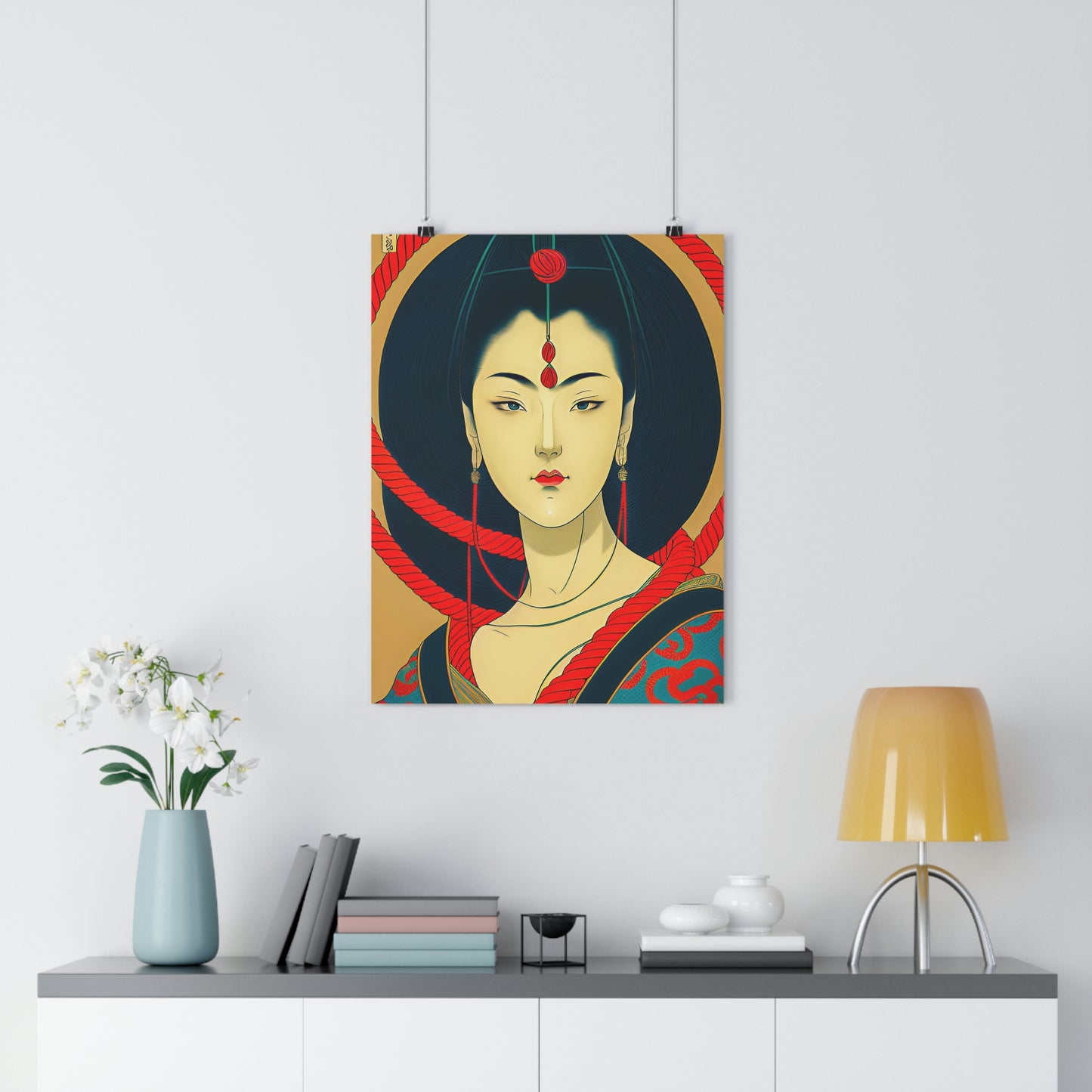 Giclée Art Print - Bondage Poster Art - Shibari - Rope Art - Japan Art - Kunstdruck - Feminine Japan Wandkunst - Wohnzimmerdrucke